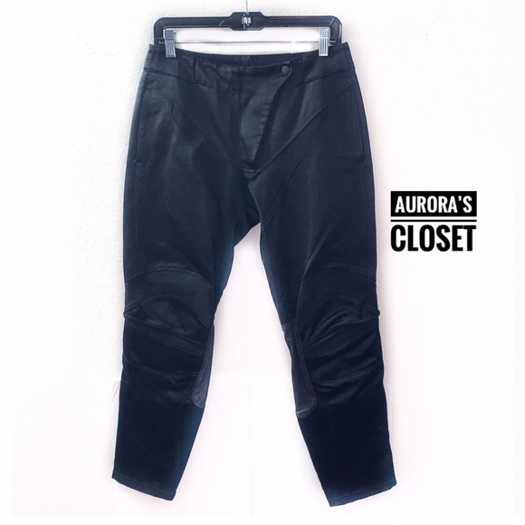 Rag Bone 2 Black Riding Pants Heavy Duty Banx Cotton Leather Trim Trousers - Picture 1 of 6